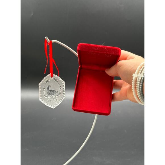 Waterford Crystal 1989 Twelve Days Of Christmas Six Geese A Laying Tree Ornament - Picture 2 of 3
